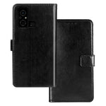 IDEWEI For Xiaomi Poco C55 4G Anti-Scratch Crazy Horse Texture PU Leather Phone Case Flip Stand Wallet Cover