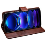 IDEWEI For Xiaomi Poco C55 4G Wallet Crazy Horse Texture Stand Cover PU Leather Phone Case