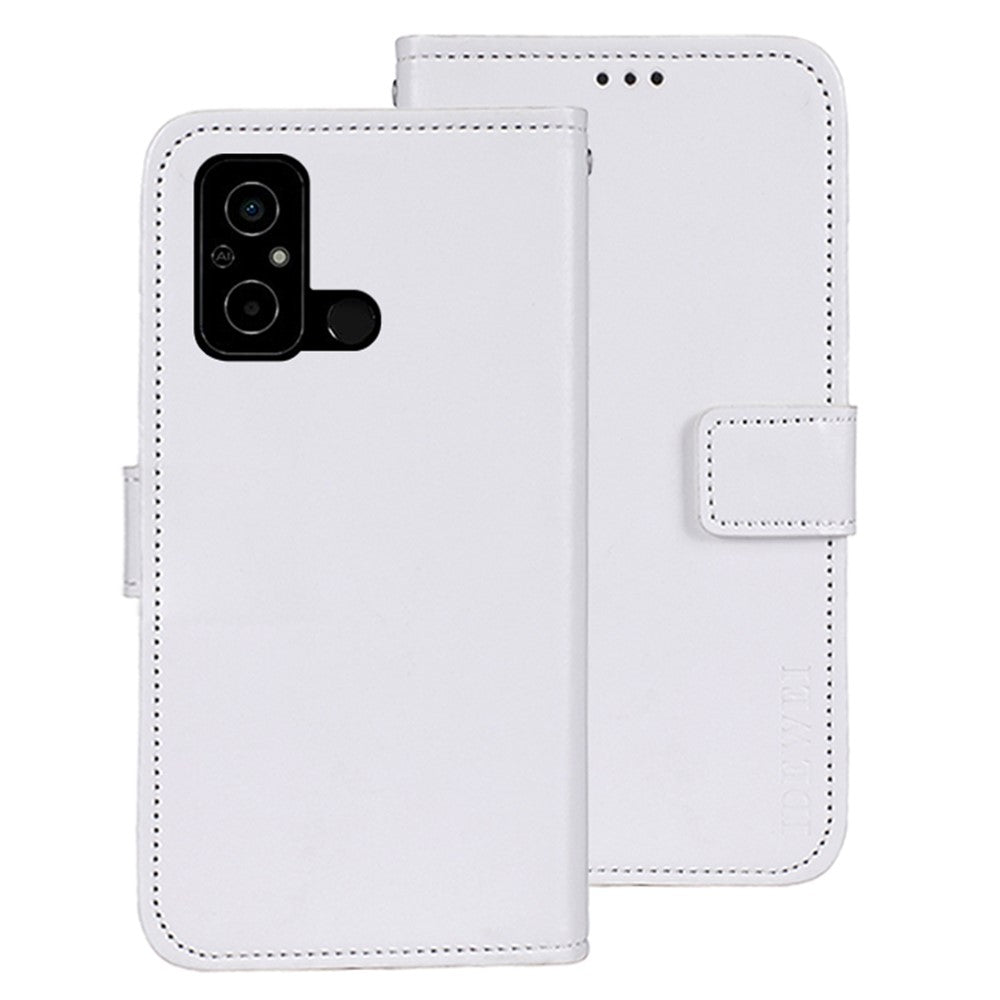 IDEWEI For Xiaomi Poco C55 4G Wallet Crazy Horse Texture Stand Cover PU Leather Phone Case