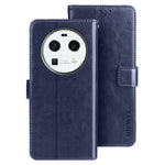 IDEWEI För Oppo Find X6 PU-läderplånboksfodral Crazy Horse Texture Stand Magnetiskt mobilskal