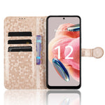For Xiaomi Redmi Note 12 4G Phone Case Dot Pattern Imprinted PU Leather Cover with Stand Wallet