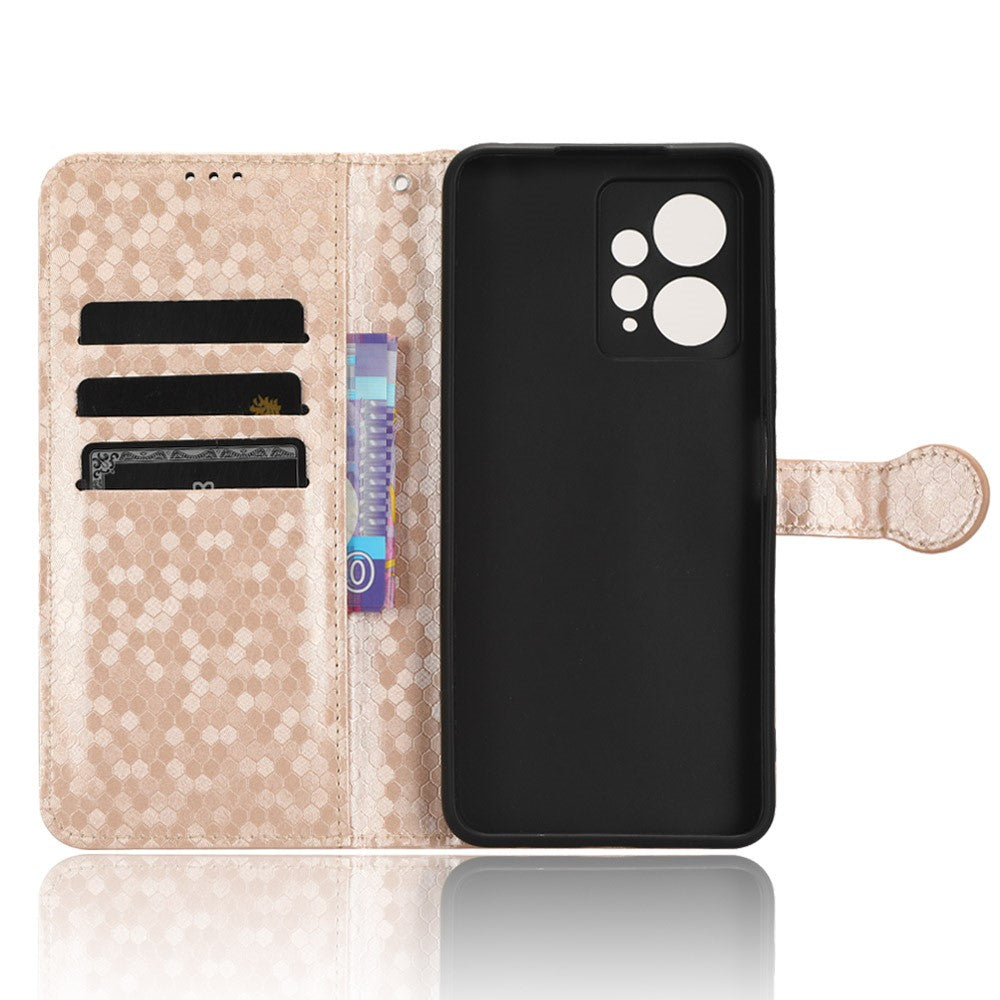 For Xiaomi Redmi Note 12 4G Phone Case Dot Pattern Imprinted PU Leather Cover with Stand Wallet