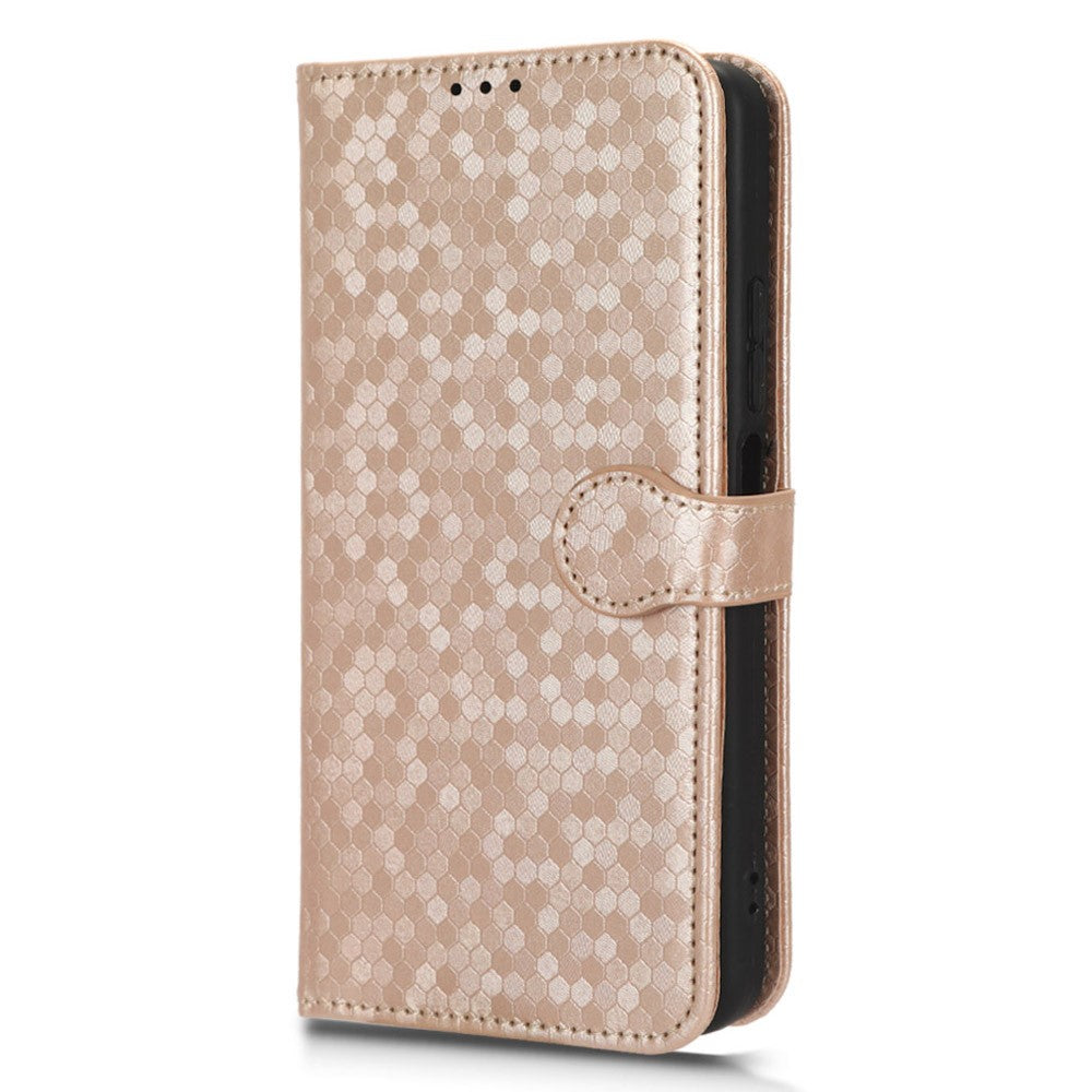 For Xiaomi Redmi Note 12 4G Phone Case Dot Pattern Imprinted PU Leather Cover with Stand Wallet
