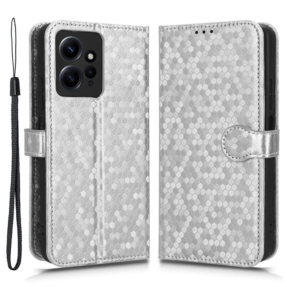 For Xiaomi Redmi Note 12 4G Phone Case Dot Pattern Imprinted PU Leather Cover with Stand Wallet
