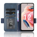 For Xiaomi Redmi Note 12 4G PU Leather Phone Case Imprinted Triangle Phone Stand Wallet Cover