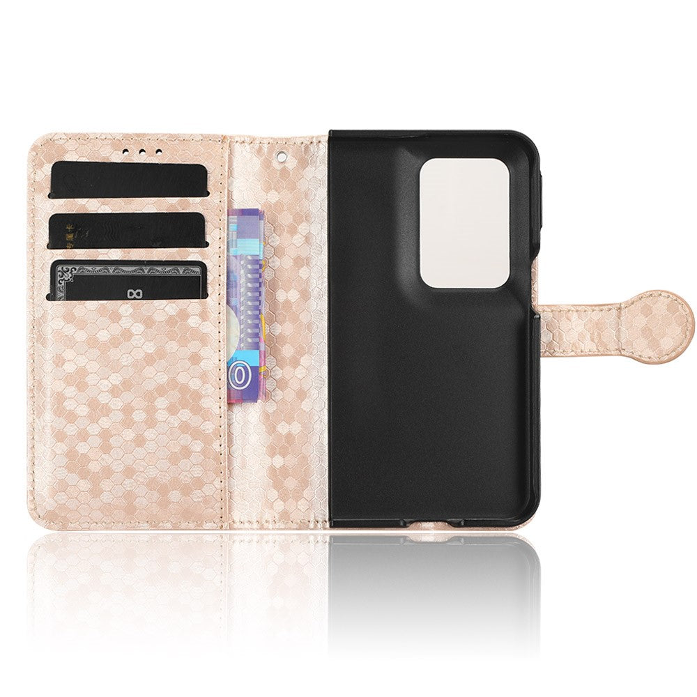 For Oppo Find N2 5G PU Leather Wallet Phone Case Dot Pattern Imprinted Stand Phone Cover