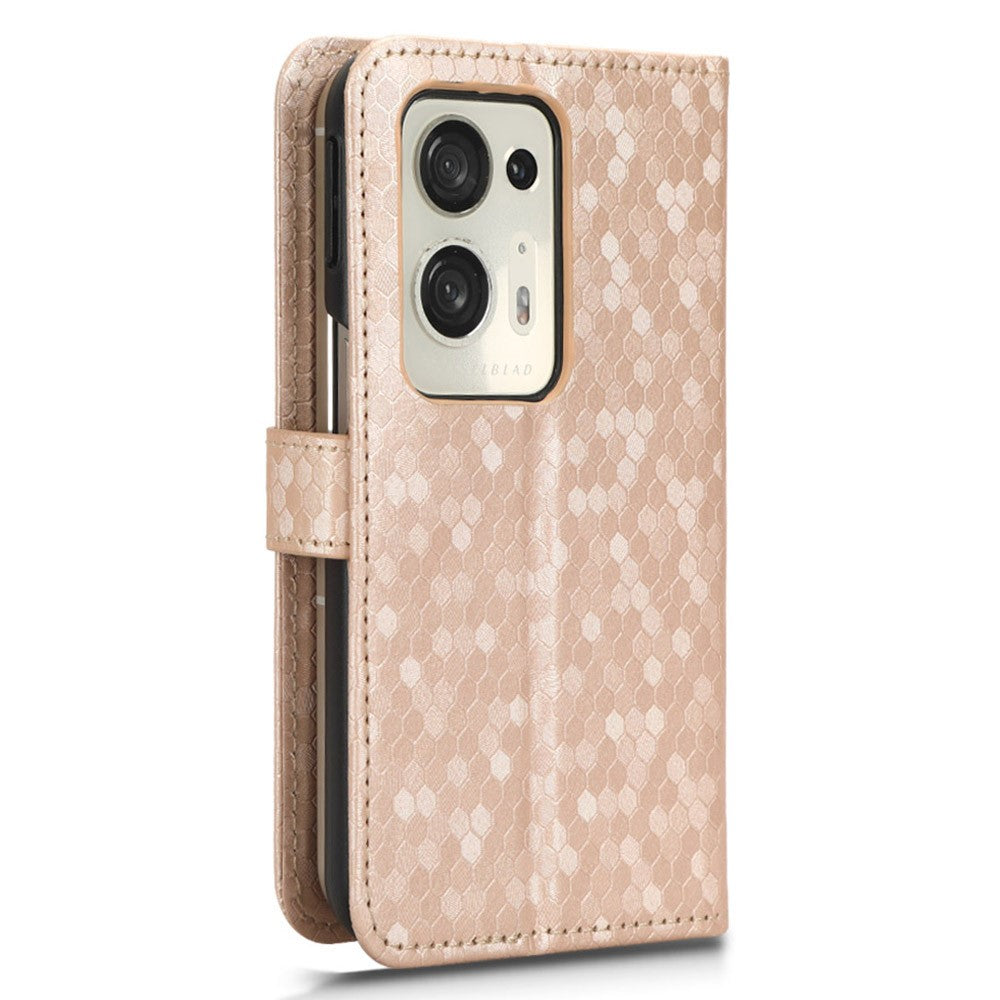 For Oppo Find N2 5G PU Leather Wallet Phone Case Dot Pattern Imprinted Stand Phone Cover