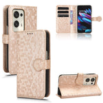For Oppo Find N2 5G PU Leather Wallet Phone Case Dot Pattern Imprinted Stand Phone Cover