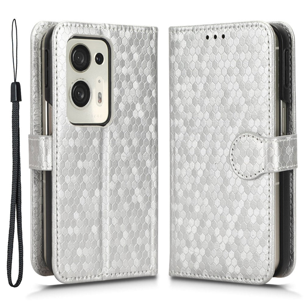 For Oppo Find N2 5G PU Leather Wallet Phone Case Dot Pattern Imprinted Stand Phone Cover