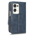 Til Oppo Find N2 5G Standtelefoncover PU Læder Præget Trekant Beskyttende Telefon Pung Cover