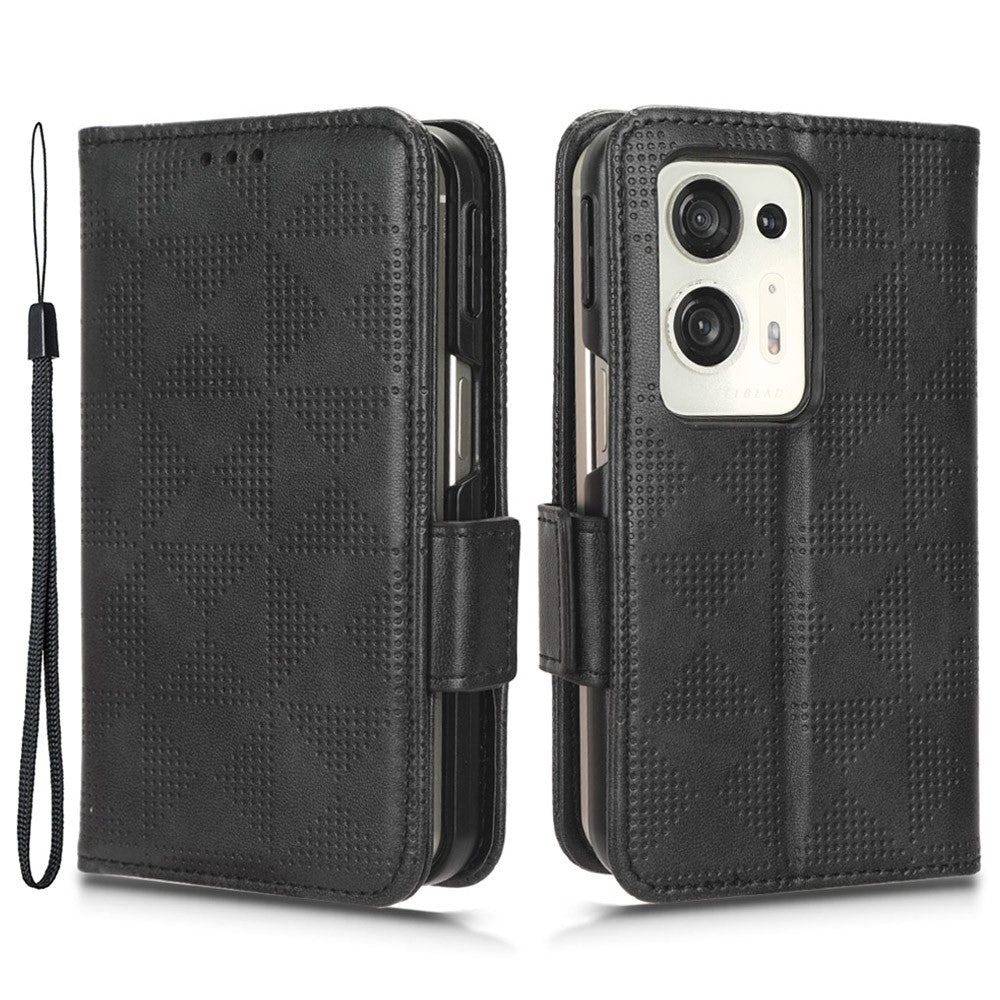 Til Oppo Find N2 5G Standtelefoncover PU Læder Præget Trekant Beskyttende Telefon Pung Cover