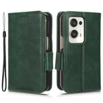Til Oppo Find N2 5G Standtelefoncover PU Læder Præget Trekant Beskyttende Telefon Pung Cover