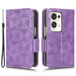 Til Oppo Find N2 5G Standtelefoncover PU Læder Præget Trekant Beskyttende Telefon Pung Cover