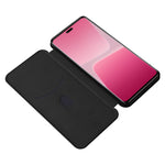 Xiaomi 13 Lite / Civi 2 5G-mobilcover, PU-læder, kulfibertekstur, stativ og kortholder