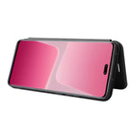 Xiaomi 13 Lite / Civi 2 5G-mobilcover, PU-læder, kulfibertekstur, stativ og kortholder