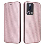 Xiaomi 13 Lite / Civi 2 5G-mobilcover, PU-læder, kulfibertekstur, stativ og kortholder