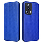 Xiaomi 13 Lite / Civi 2 5G-mobilcover, PU-læder, kulfibertekstur, stativ og kortholder