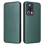 Xiaomi 13 Lite / Civi 2 5G-mobilcover, PU-læder, kulfibertekstur, stativ og kortholder