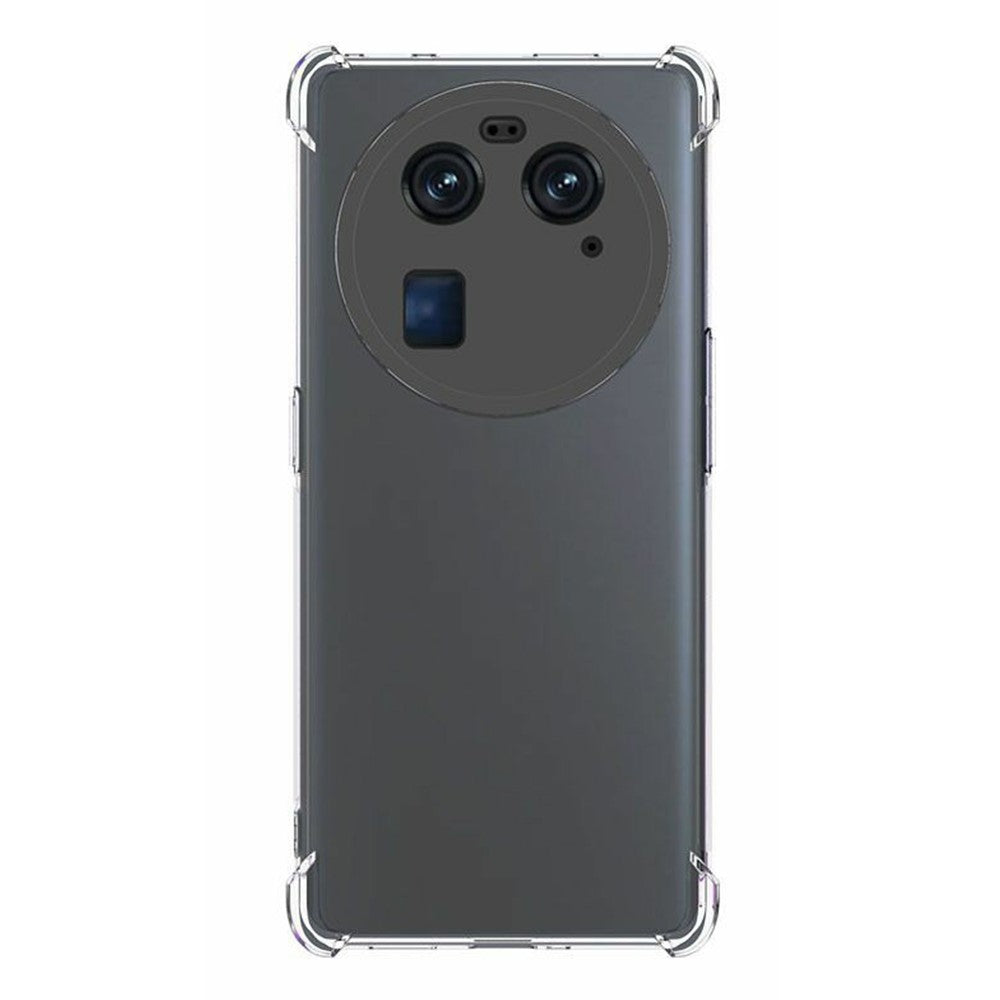 Oppo Find X6 TPU-mobilcover med fire hjørner, airbag, faldsikring, skridsikkert, gennemsigtigt mobilcover