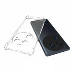 Oppo Find X6 TPU-mobilcover med fire hjørner, airbag, faldsikring, skridsikkert, gennemsigtigt mobilcover