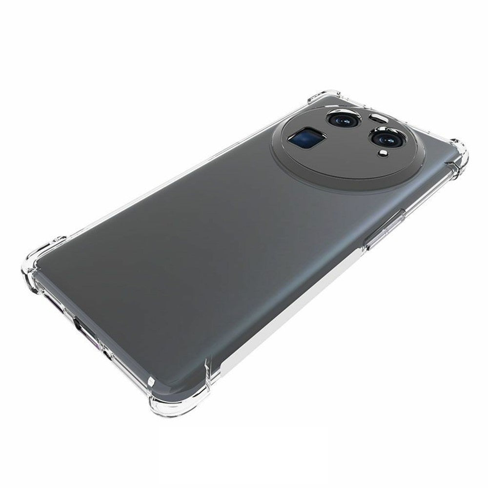 Oppo Find X6 TPU-mobilcover med fire hjørner, airbag, faldsikring, skridsikkert, gennemsigtigt mobilcover