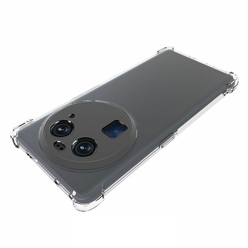 Oppo Find X6 TPU-mobilcover med fire hjørner, airbag, faldsikring, skridsikkert, gennemsigtigt mobilcover