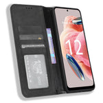 For Xiaomi Redmi Note 12 4G Wallet Stand Phone Case Retro Leather Phone Cover