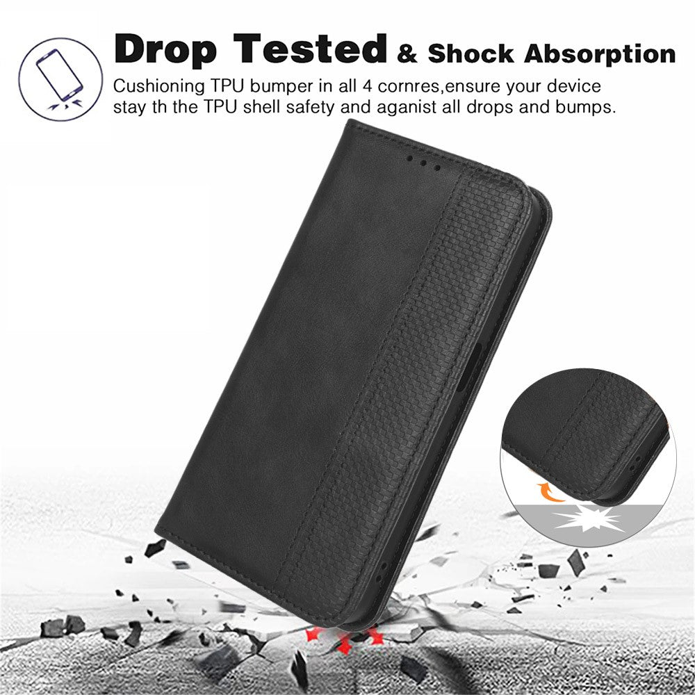 For Xiaomi Redmi Note 12 4G Wallet Stand Phone Case Retro Leather Phone Cover