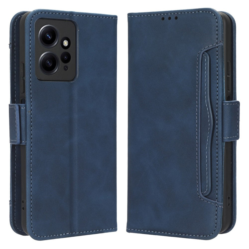 Multiple Card Slots Phone Case for Xiaomi Redmi Note 12 4G Wallet Stand Leather Phone Cover