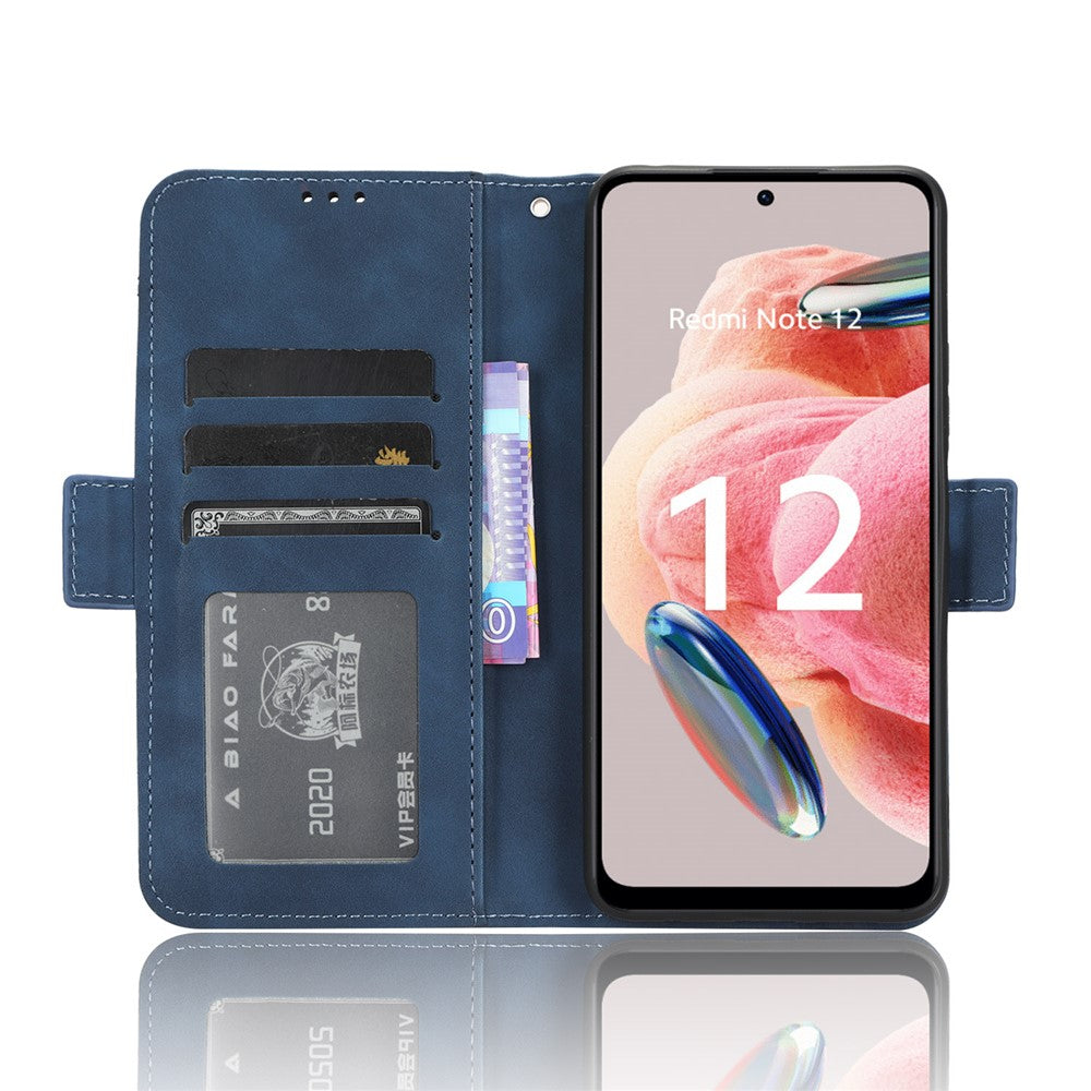 Multiple Card Slots Phone Case for Xiaomi Redmi Note 12 4G Wallet Stand Leather Phone Cover