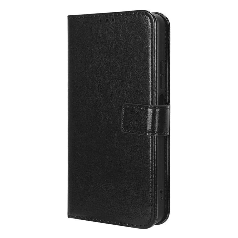 For Xiaomi Redmi Note 12 4G Wallet Stand PU Leather Case Crazy Horse Texture Cell Phone Cover