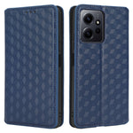 For Xiaomi Redmi Note 12 4G Stand Phone Cover Wallet Rhombus Pattern Imprinted PU Leather Case