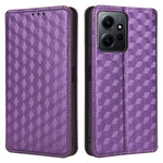For Xiaomi Redmi Note 12 4G Stand Phone Cover Wallet Rhombus Pattern Imprinted PU Leather Case
