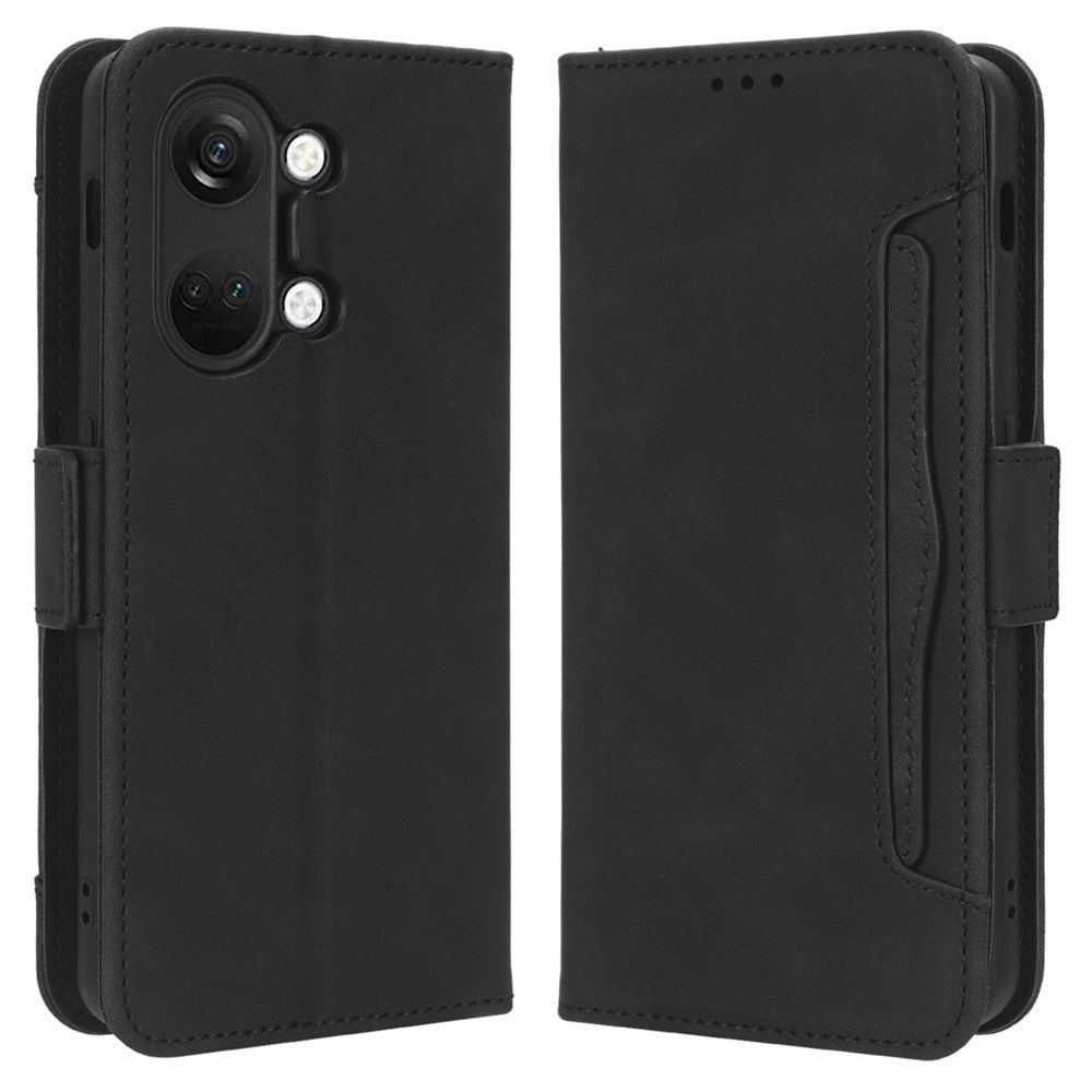 For OnePlus Nord 3 5G / Ace 2V Phone Leather Case Multiple Card Slots Phone Cover with Wallet Stand