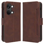 For OnePlus Nord 3 5G / Ace 2V Phone Leather Case Multiple Card Slots Phone Cover with Wallet Stand