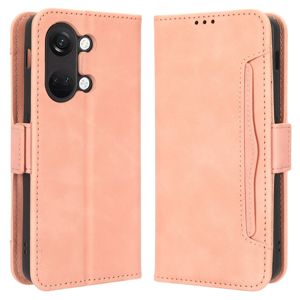 For OnePlus Nord 3 5G / Ace 2V Phone Leather Case Multiple Card Slots Phone Cover with Wallet Stand