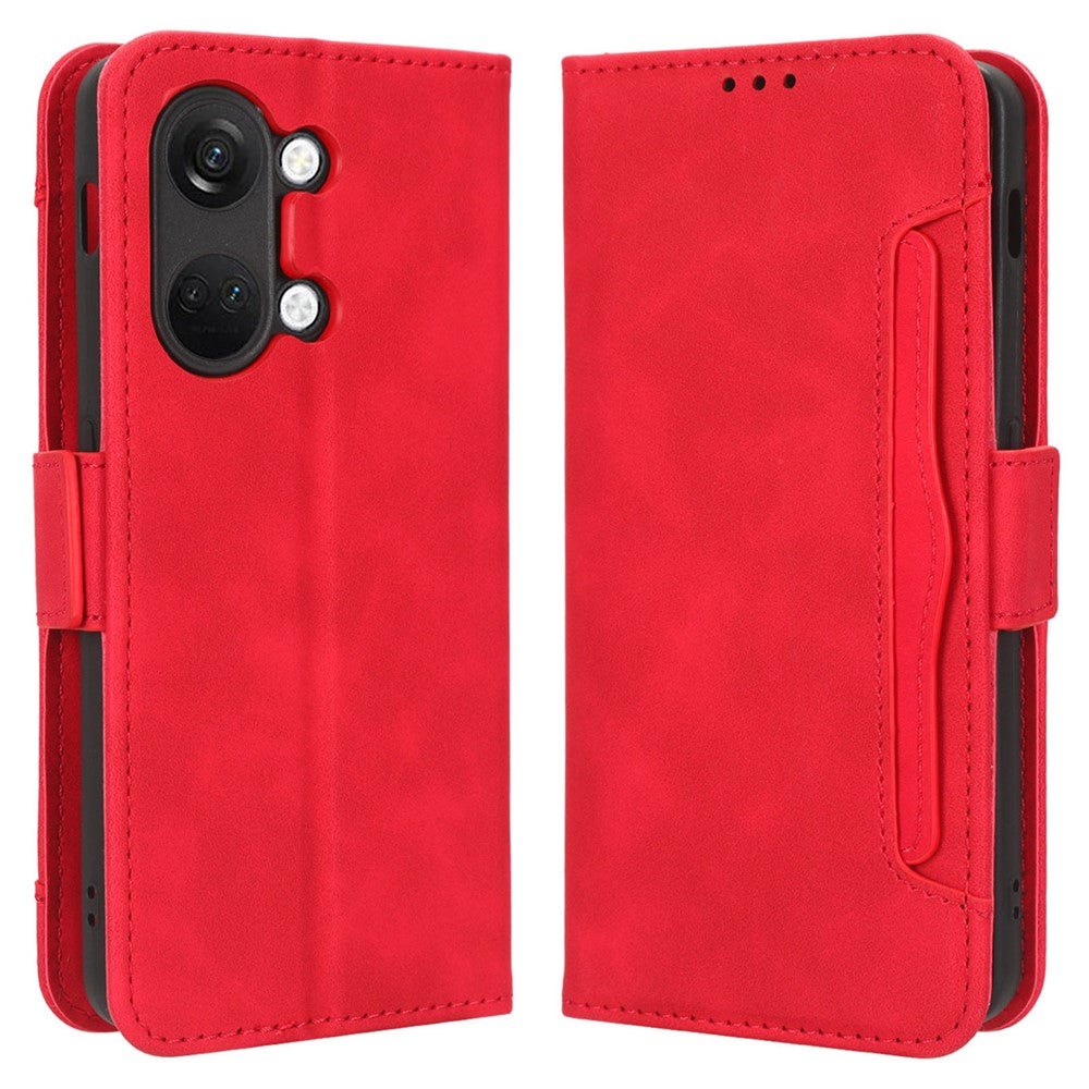 For OnePlus Nord 3 5G / Ace 2V Phone Leather Case Multiple Card Slots Phone Cover with Wallet Stand