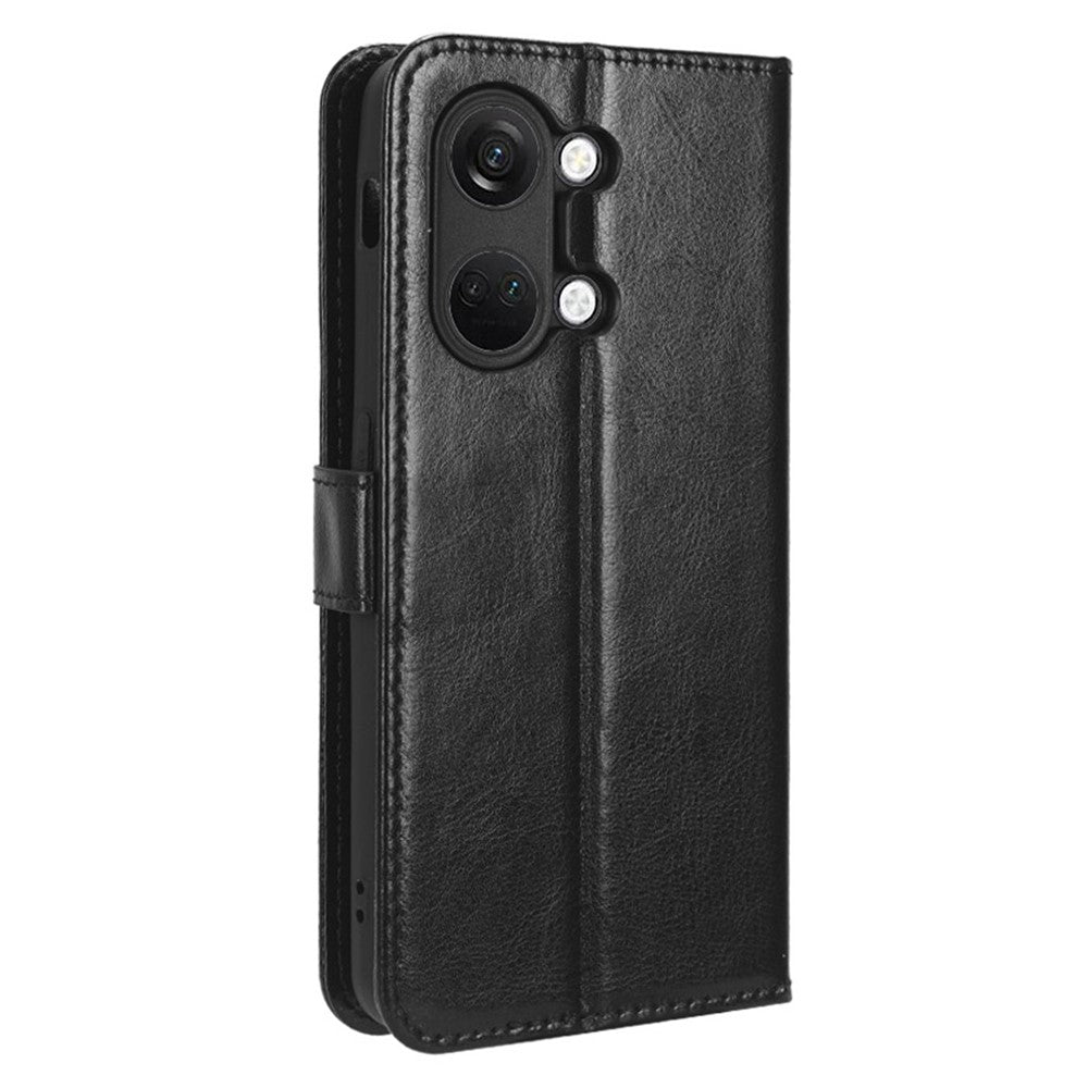 For OnePlus Nord 3 5G / Ace 2V Cell Phone Case Wallet Stand Crazy Horse Texture Leather Phone Cover