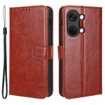 For OnePlus Nord 3 5G / Ace 2V Cell Phone Case Wallet Stand Crazy Horse Texture Leather Phone Cover