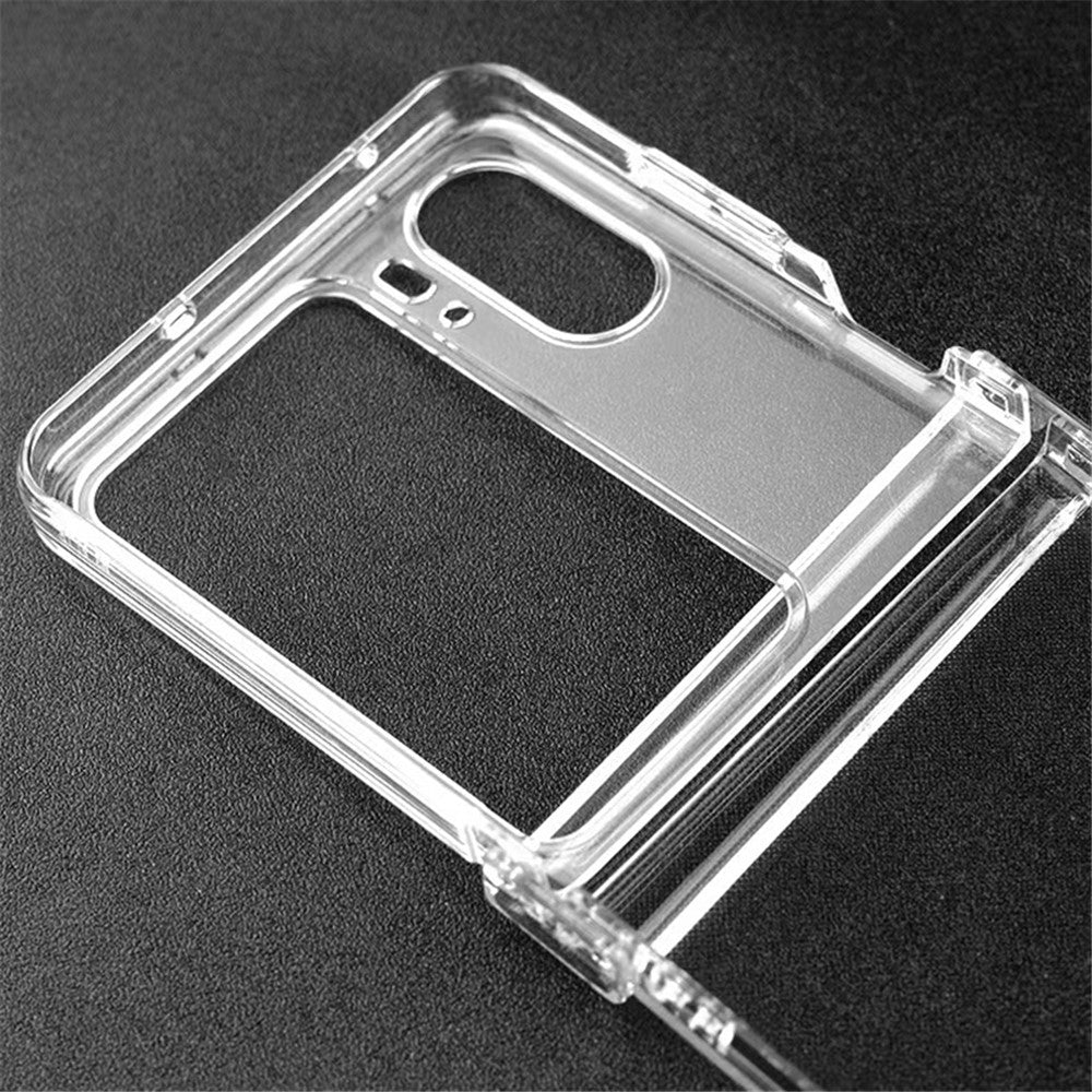 For Oppo Find N2 Flip 5G Anti-Scratch Phone Case Transparent Hard PC Protective Cover