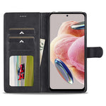 LC.IMEEKE For Xiaomi Redmi Note 12 4G Phone Wallet Case Calf Texture PU Leather Stand Phone Cover