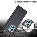 LC.IMEEKE For Xiaomi Redmi Note 12 4G Phone Wallet Case Calf Texture PU Leather Stand Phone Cover
