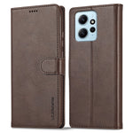 LC.IMEEKE For Xiaomi Redmi Note 12 4G Phone Wallet Case Calf Texture PU Leather Stand Phone Cover