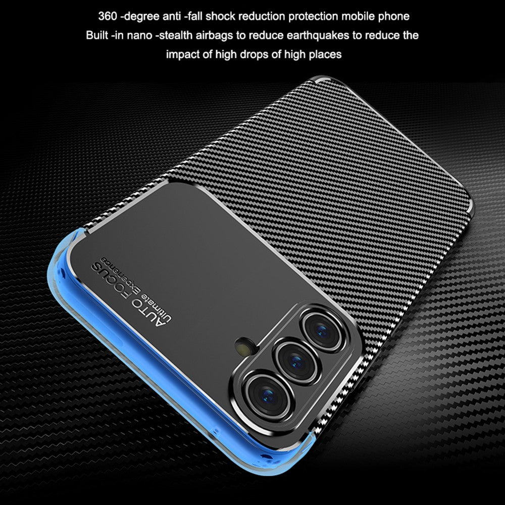 For Samsung Galaxy A54 5G Carbon Fiber Texture Phone Case Anti-drop Protective Phone TPU Cover