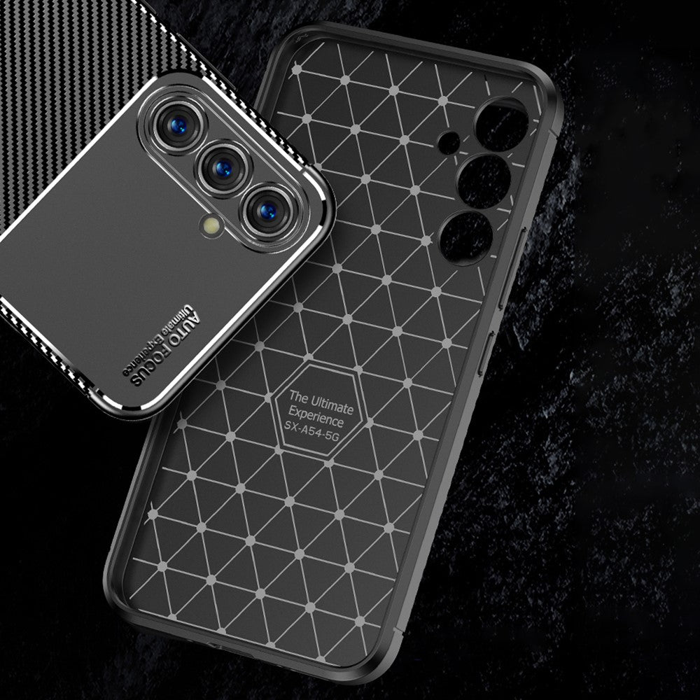 For Samsung Galaxy A54 5G Carbon Fiber Texture Phone Case Anti-drop Protective Phone TPU Cover