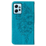 For Xiaomi Redmi Note 12 4G Wallet Case with Wrist Strap Butterfly Imprint Leather Phone Cover
