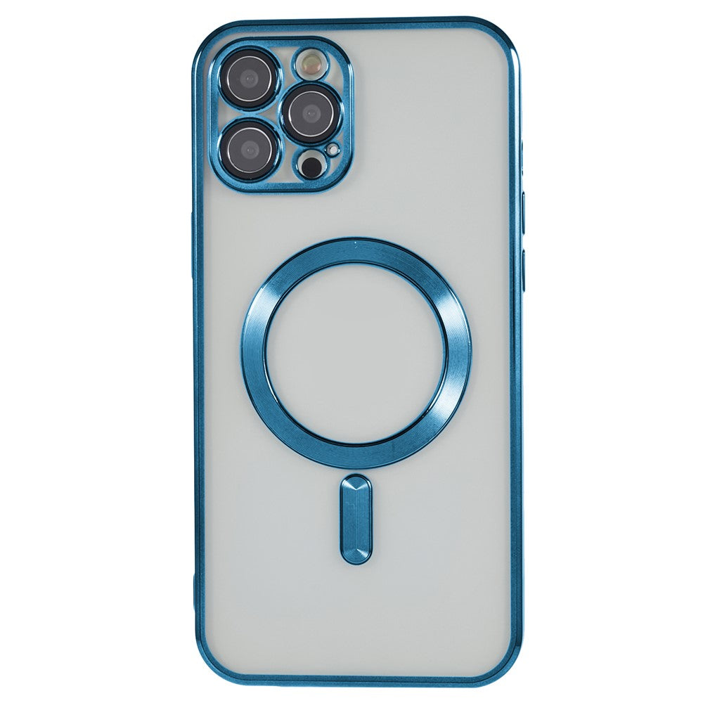 For iPhone 12 Pro Magnetic Phone Case Compatible with MagSafe, PC Lens Protector Phone TPU Cover