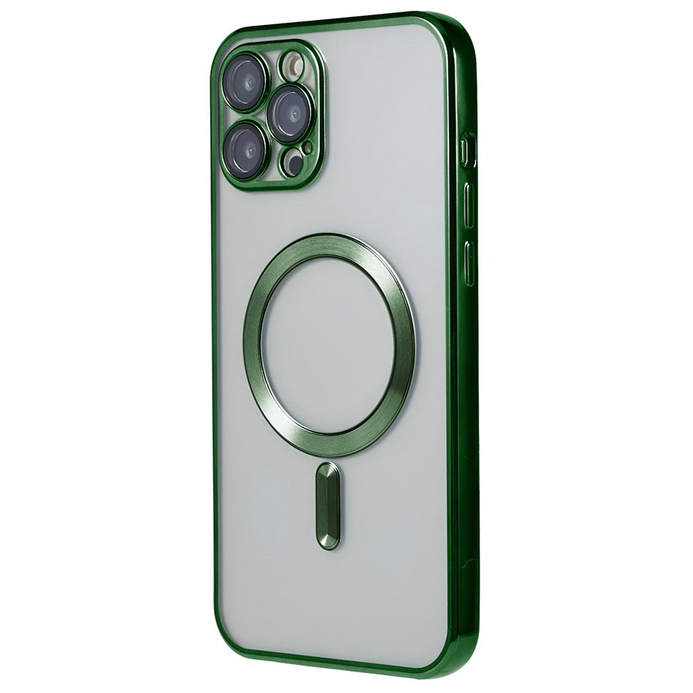 For iPhone 12 Pro Magnetic Phone Case Compatible with MagSafe, PC Lens Protector Phone TPU Cover