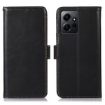 For Xiaomi Redmi Note 12 4G RFID Blocking Phone Cover Genuine Cowhide Leather Stand Wallet Case