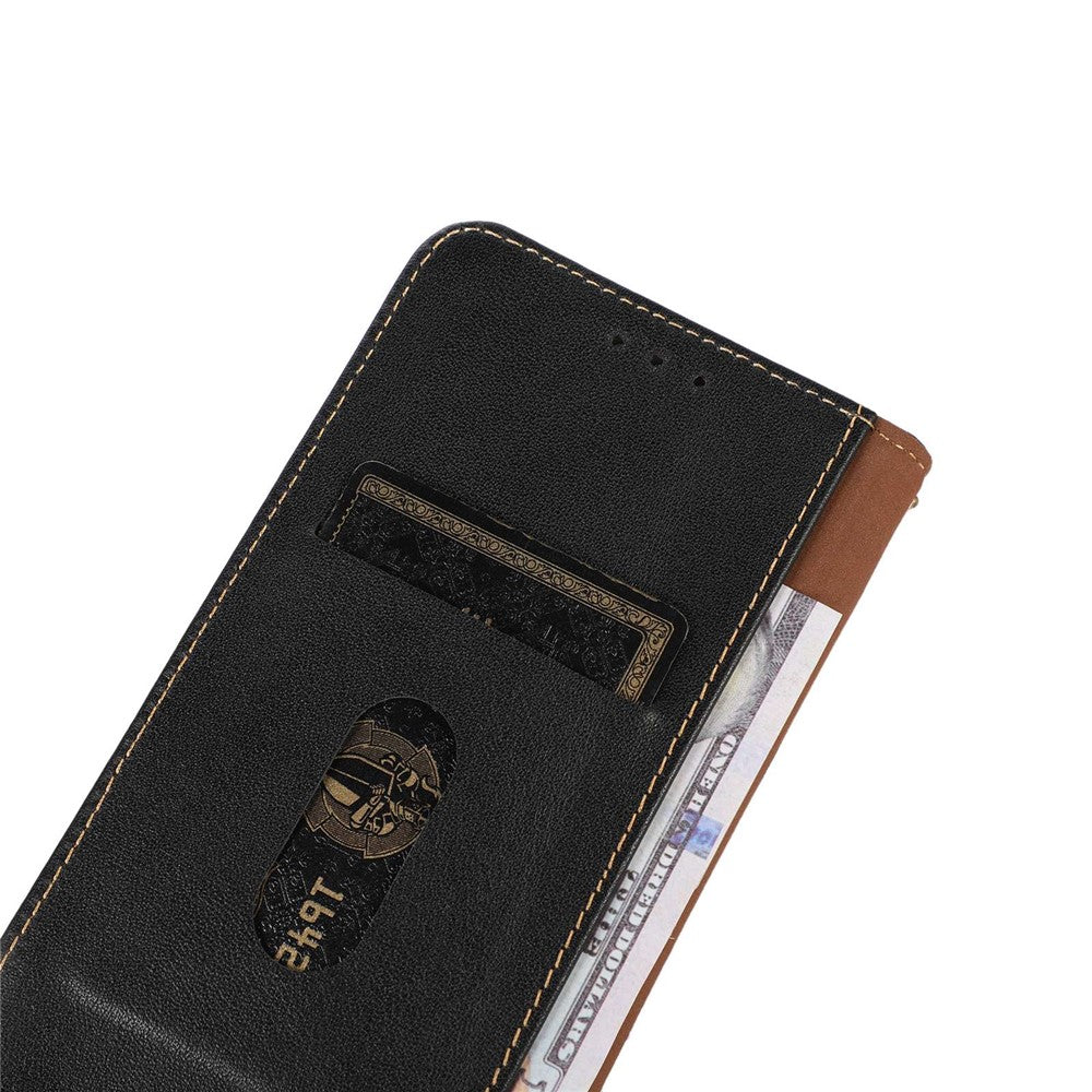 KHAZNEH for Xiaomi Redmi Note 12 4G Phone Case RFID Blocking Stand Wallet Genuine Cowhide Leather Cover